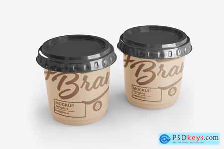 Paper Cup with Coffee Mockup