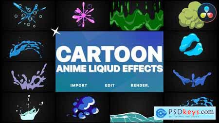 Cartoon Anime Liquid Effects DaVinci Resolve