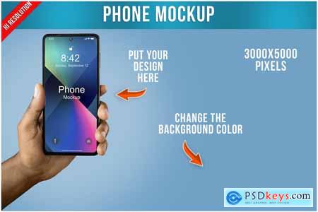 Phone Mockup in a Hand Template