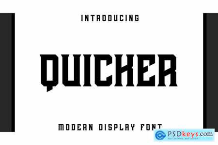 Quicker - Modern display font