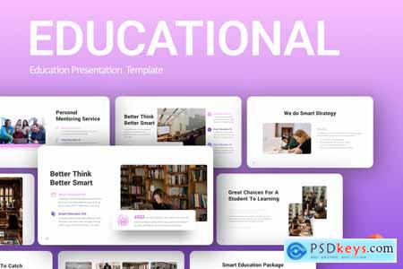 Educational Purple Minimalist Education PowerPoint