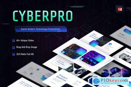 Cyberpro Futuristic Digital PowerPoint Template