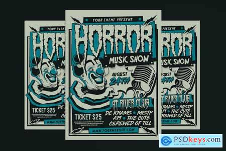 Retro Horror Music Event Flyer