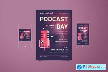 International Podcast Day Flyer Set