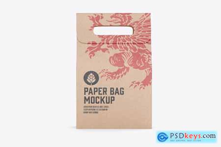 Paper Bag with Handle Mockup