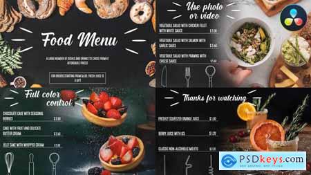 Food Menu Slideshow for DaVinci Resolve