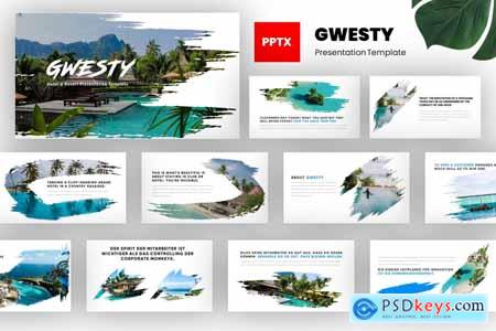 Gwesty - Hotel and Resort Powerpoint Template