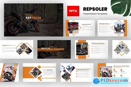 Repsoler - Motorcycle Racing Powerpoint Template