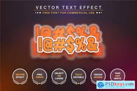 Grunge Sticker - Editable Text Effect, Font Style NFATMF9