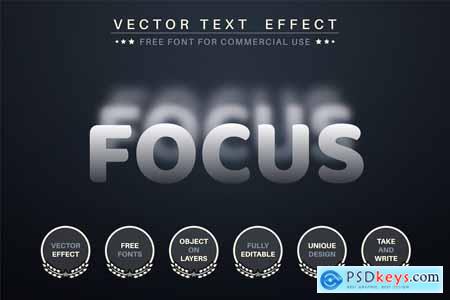 Focus Blur - Editable Text Effect, Font Style