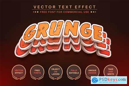 Grunge Sticker - Editable Text Effect, Font Style RDWFBWG