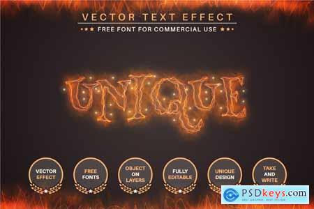 Volcano - Editable Text Effect, Font Style