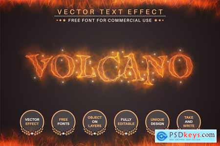 Volcano - Editable Text Effect, Font Style