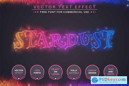 Stardust - Editable Text Effect, Font Style