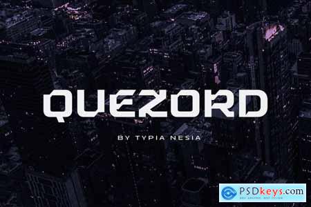 Quezord - Techno Futuristic Sci-fi Game Font