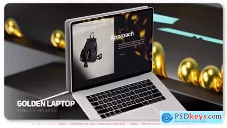 Golden Laptop Website Promote 39374533