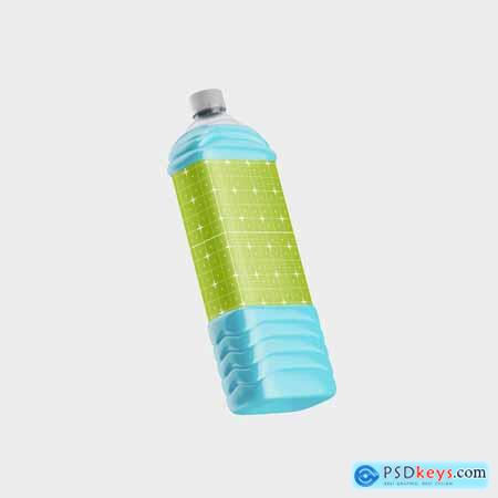 Plastic Bottle of Detergent Mockup