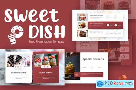 Sweet Dish Maroon Minimalist Food Powerpoint