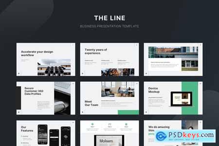THE LINE Animated Business Template (Google Slide)