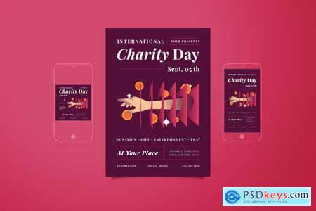 International Charity Day Flyer Set