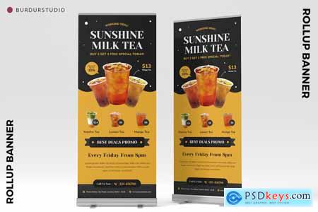 Sunshine Milk Tea - Roll Up Banner