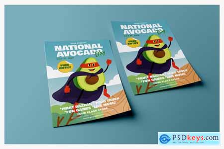 National Avocado Day - Poster Template