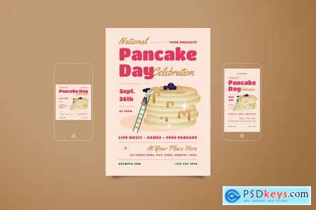 National Pancake Day Flyer Set