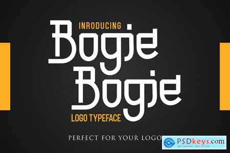 Bogie Bogie Bold Display Logo Vintage Retro TNI