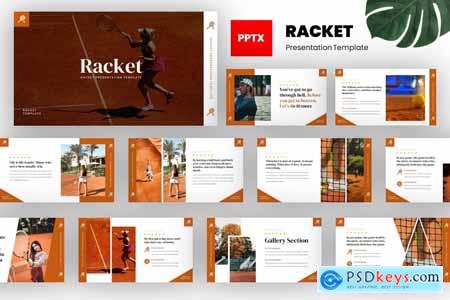 Racket - Sport Badminton Powerpoint Template