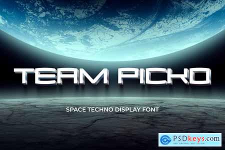 Team Picko - Space Techno Display Font