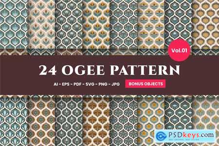 Decorative Moroccan Ogee Seamless Pattern FHBM8PD
