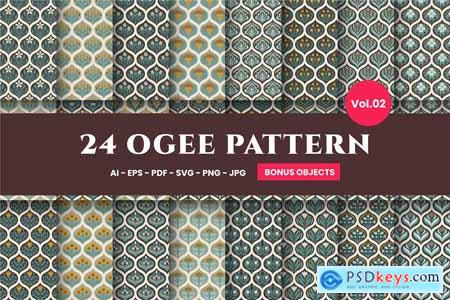 Decorative Moroccan Ogee Seamless Pattern G33XZ4U