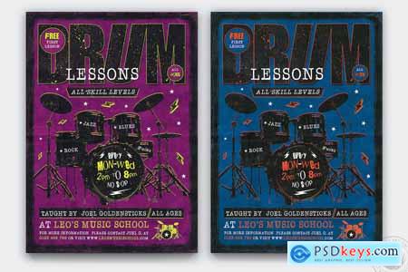 Drum Lessons Flyer Template V3