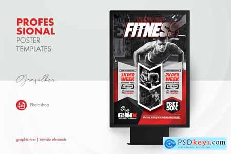 Fitness Trainer Poster Templates