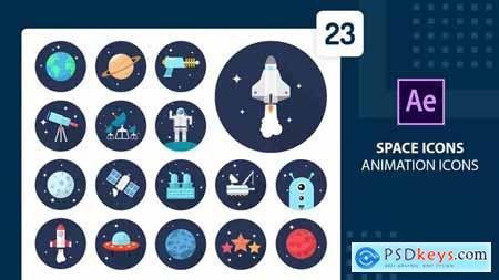 Space Animated Icons - After Effects 39385956