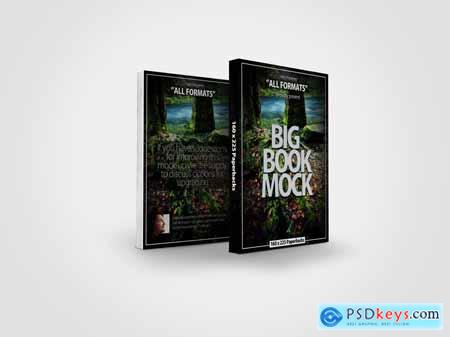 Book Mockup Dimension 160 x 225 mm - Paperbacks