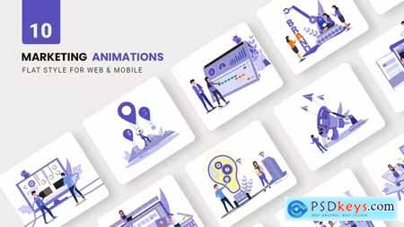 Business Marketing Animations - Flat Concept 39424089