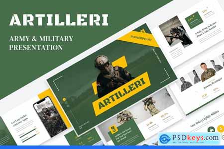 Artilleri  Military & Army PowerPoint Template