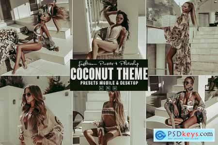 Coconut Theme Photoshop Action & Lightrom Presets