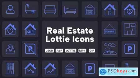 Real Estate Lottie Icons 39457422