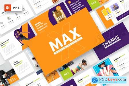 XMAX - Health Supplement Powerpoint Template