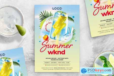 Summer Weekend DJ Party Flyer