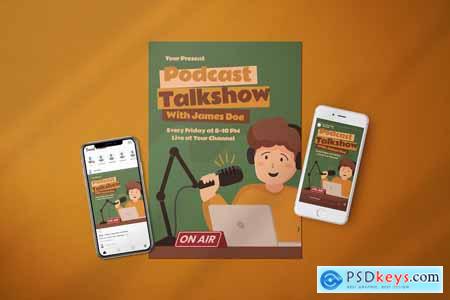 Podcast Talk Show Live - Flyer Media Kit