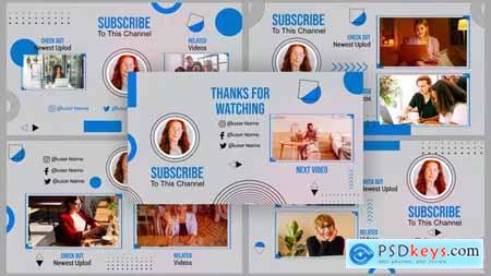 Online Work Youtube End Screen Template 39516476