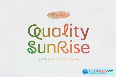 Quality Sunrise - Modern Loopy Sans - Logo Font