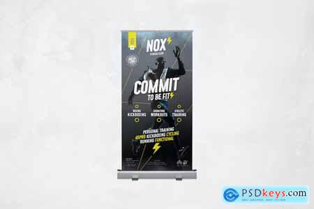 Fitness Roll Up Banner Template