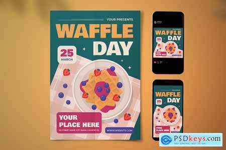 World Waffle Day Flyer Set