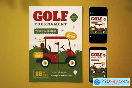 Golf Tournament Flyer Set