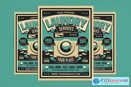 Retro Laundry Service Flyer