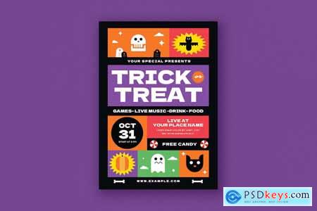 Colorful Halloween Party Event Flyer
